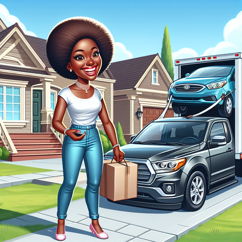 [Relevant Image: Happy customer receiving their car at their new home]