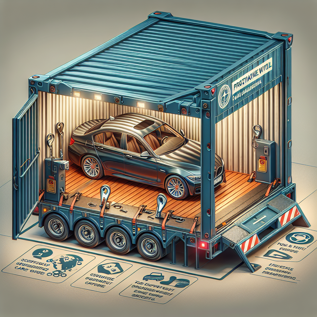 [Relevant Image: Interior view of a hard-sided enclosed car carrier showing a secured vehicle, highlighting the protective features.]