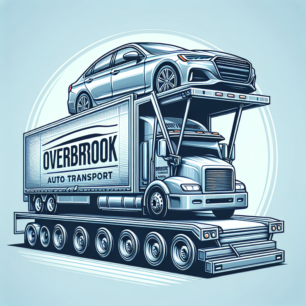 [Relevant Image: Overbrook Auto Transport truck with a pristine car being unloaded]