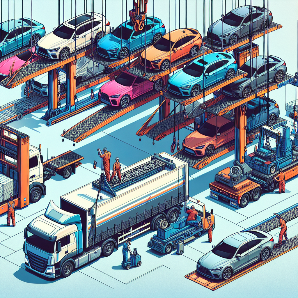 [Relevant Image: Overbrook Auto Transport trucks being loaded with vehicles, showcasing professional equipment and secure handling]